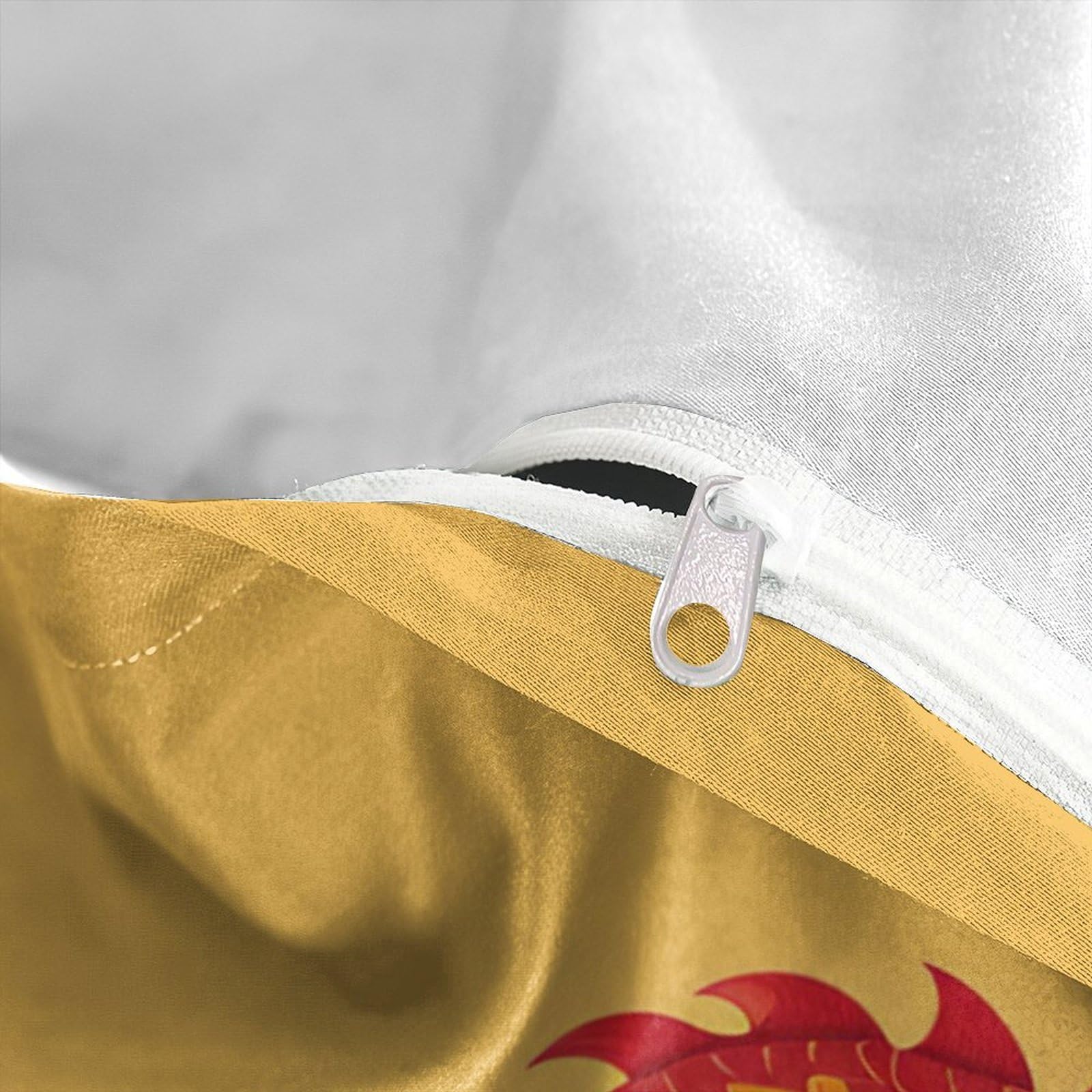 Stampato in 3D Loong cinese Copertina Stampata Microfibra Disegnata Biancheria Da Letto Con Chiusura A Cerniera Con 2 Federe,King（220x240cm）, Per Ragazzi Adulti