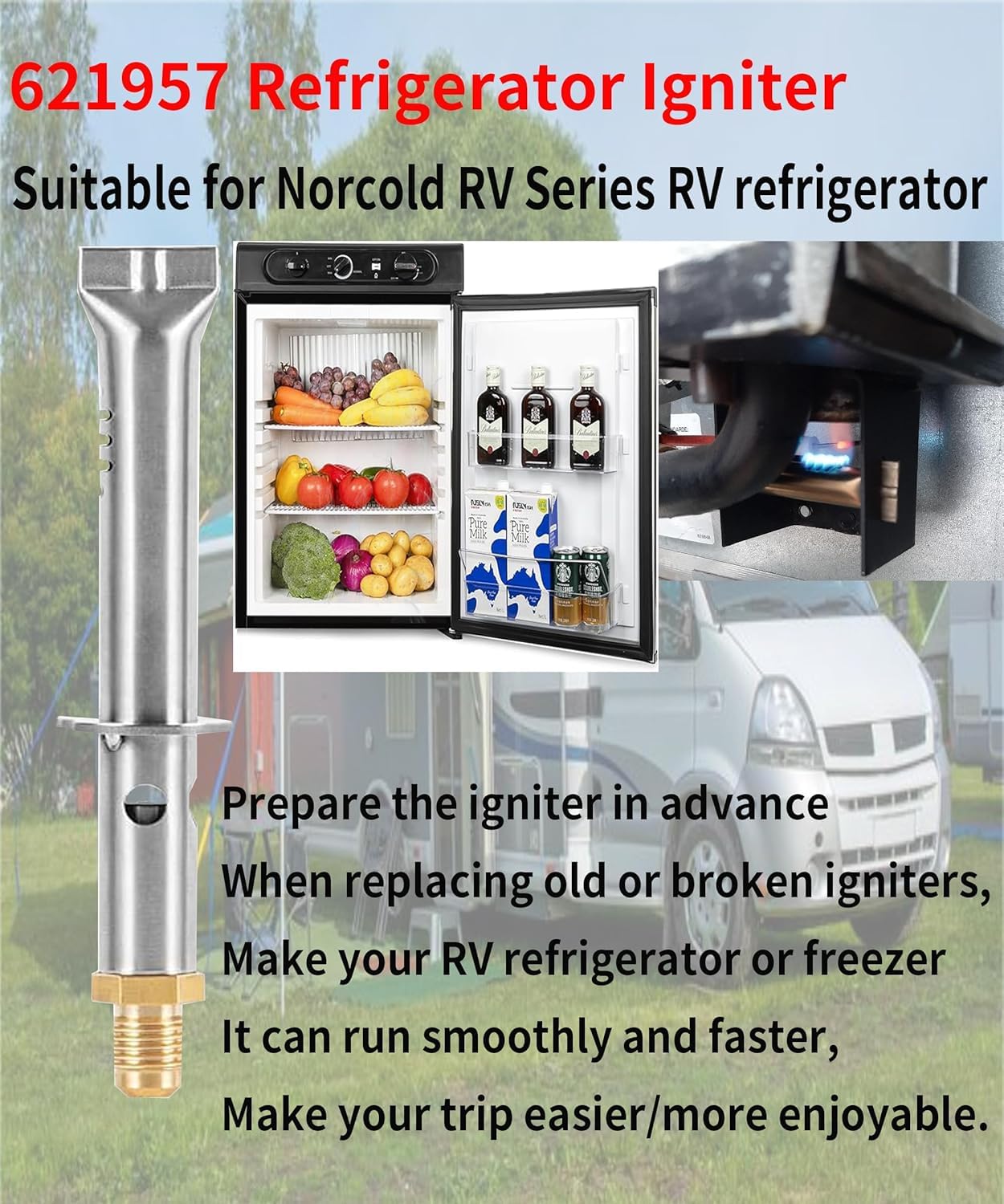 Amazon.com : Duheri 621957 Refrigerator Burner Orifice Assembly