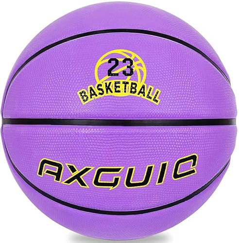 Miniatura 16 de Baloncesto de goma gruesa para niños y jóvenes, tamaño 3/4/5/6/7, para exteriores, colorido, 22/25.5/27.5/28.5/29.5 pulgadas, para regalos de juegos