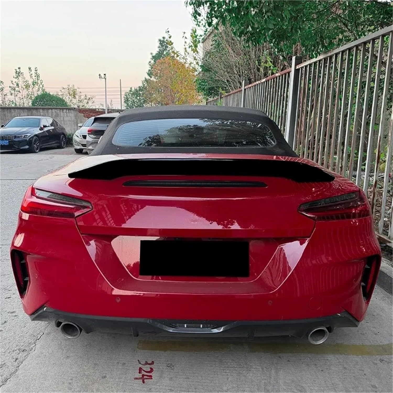 Compatible with Z4 G29 2018+ Present Aerodynamic Roof Spoiler Wing Gloss Black ABS 3M Adhesive Sporty Exterior Styling Body Kit Upgrade(Carbon Fiber Look)