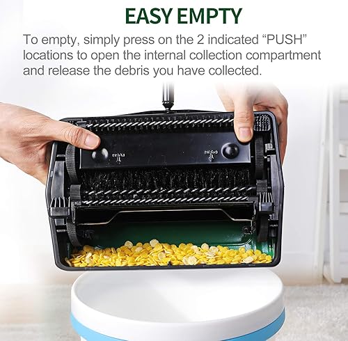 Miniatura 6 de Yocada Limpiador de alfombras para el hogar y la oficina, alfombras bajas, alfombras de capa interior, restos de polvo de pelo de mascotas, papel