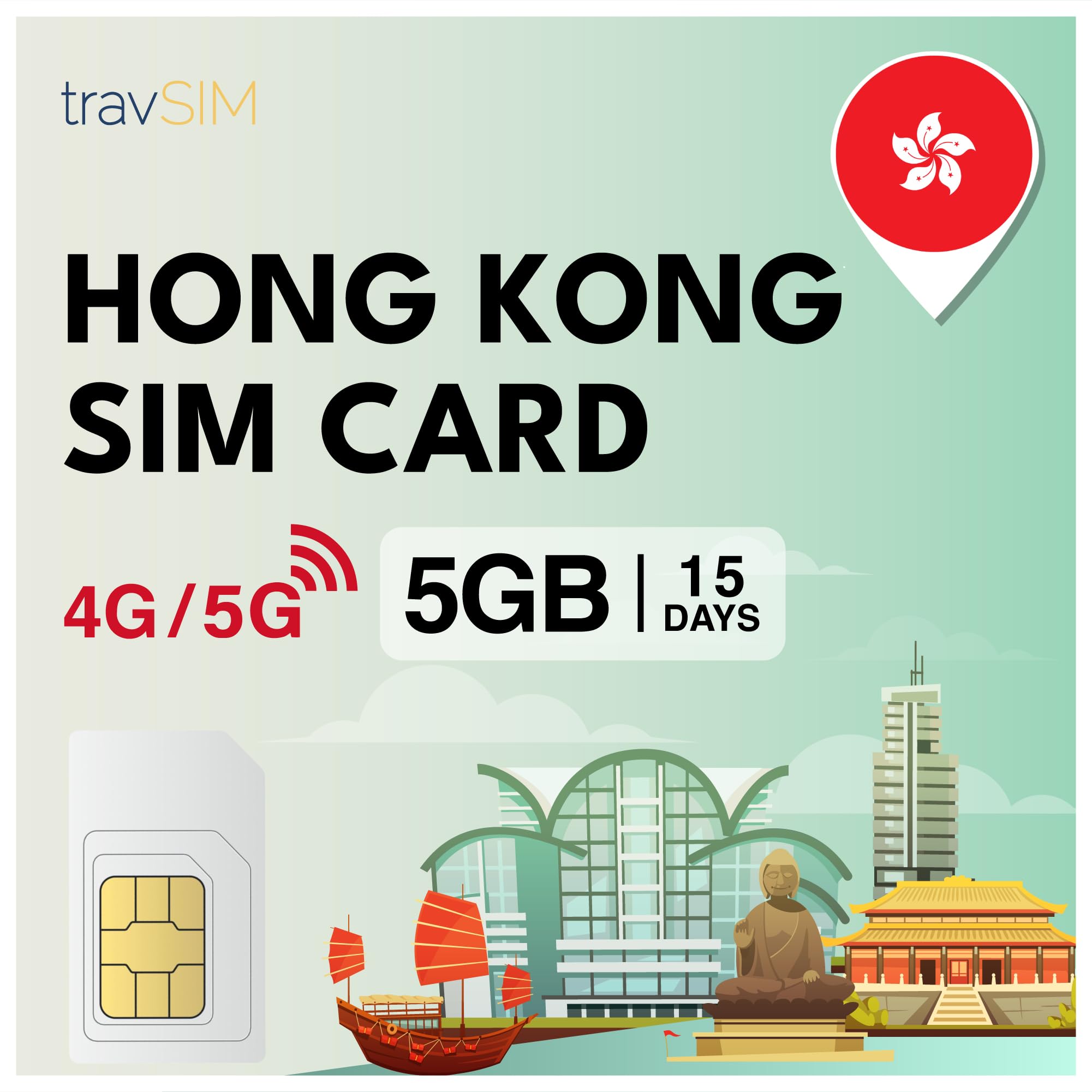 travSIM Simkaart Egypte | 10GB mobiele data | Hotspot beschikbaar