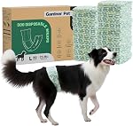 Gardner Pet Couches de chien mâle avec indicateur de mouillé, 50 Comte, Super Absorbant Jetable Couches de chien Homme, 6 Couches de bandes Belly étanches, adaptées à l'entraînement des chiots, Voyage, Incontinence, Petite