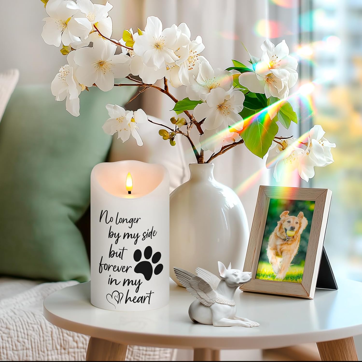 Dog Memorial Gifts for Loss of Dog Sympathy Gift, Sympathy Candle for Cat, Condolence Present for Pet Lovers, Friends to Remember Doggie, Marking Bereavement and Grief(4" x 7")