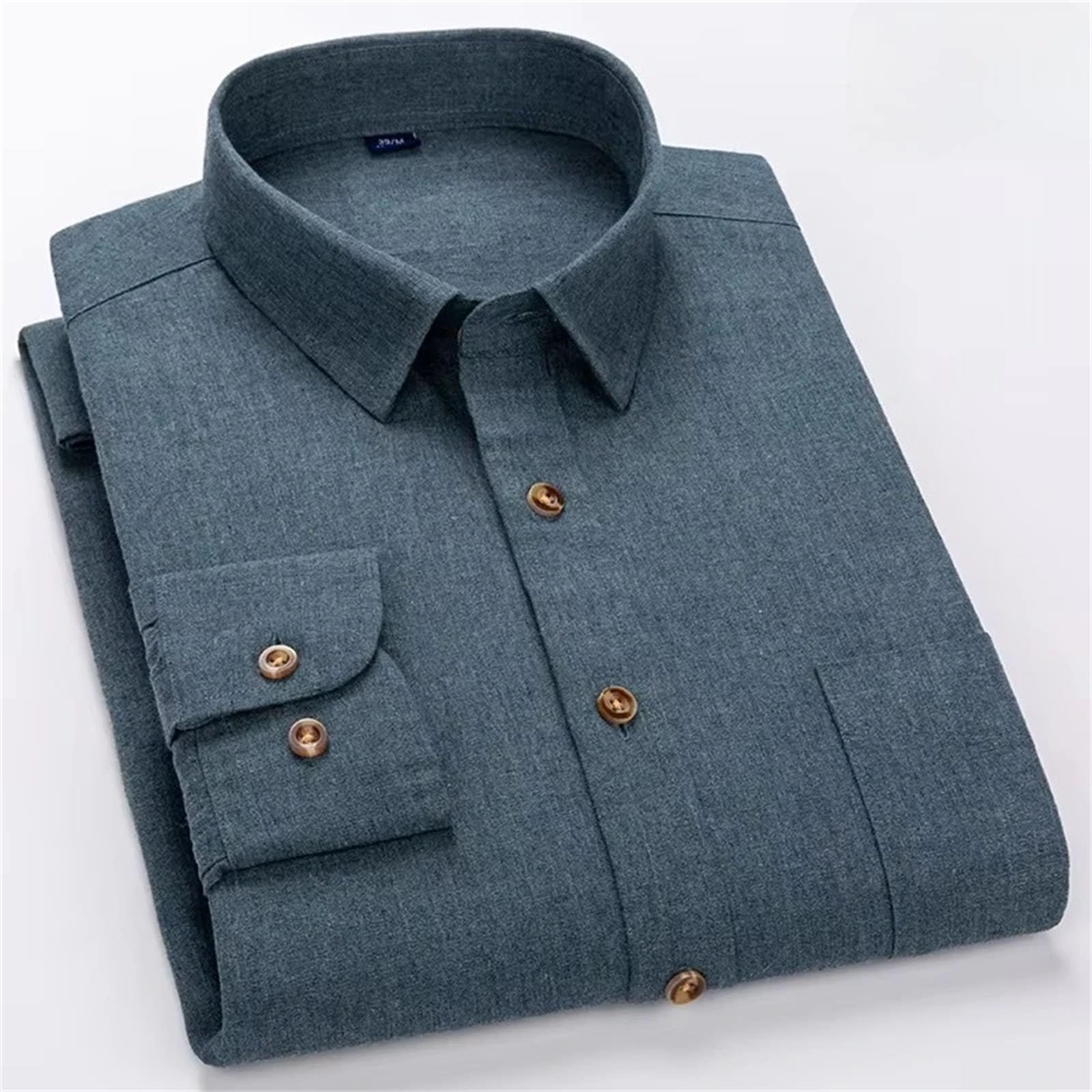 Camisas de manga larga de algodón puro para hombre, ajuste delgado, camisa formal a cuadros, casual, a rayas, ropa de oficina
