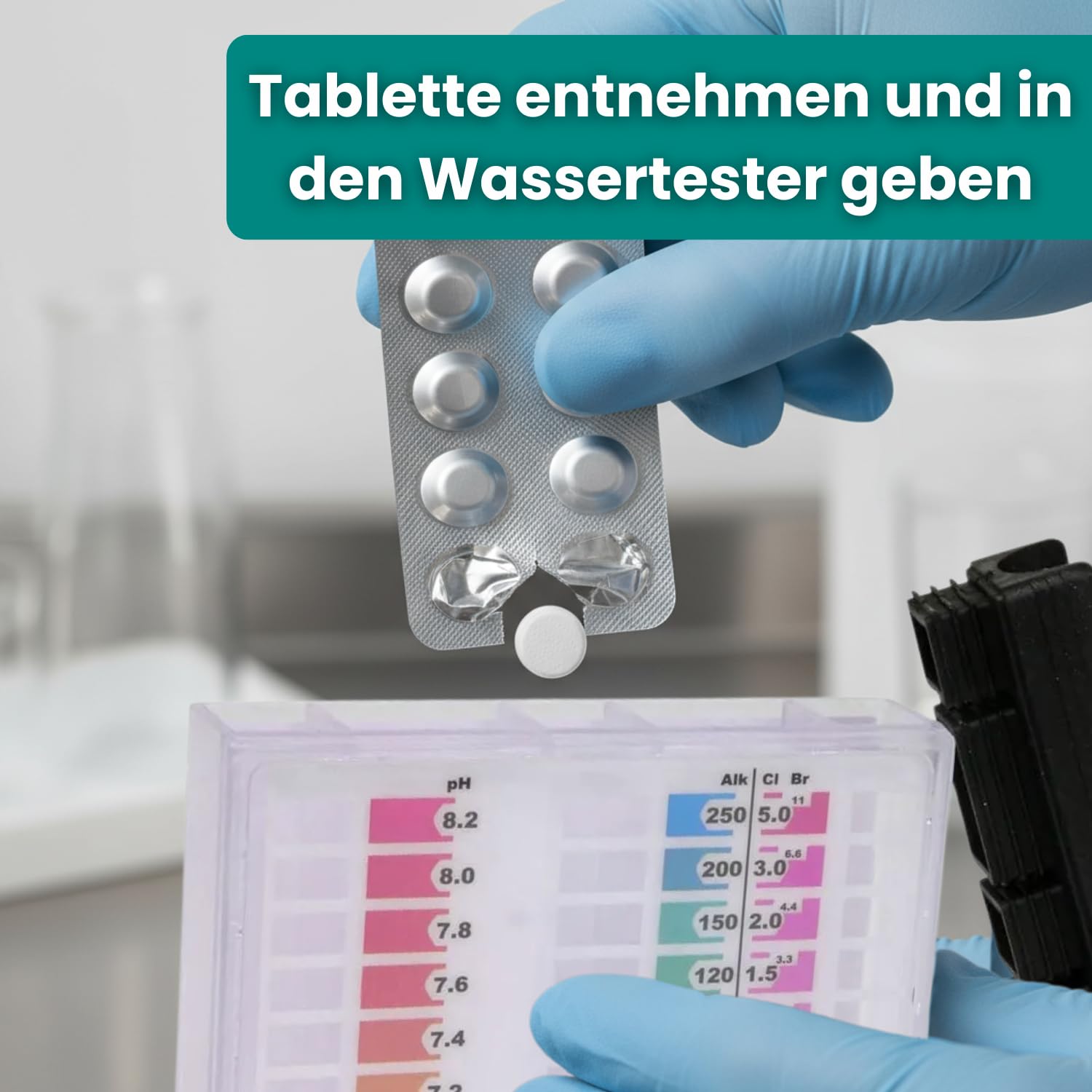 DPD 1 Rapid Tabletten Water-i.d. - Chlor-Testtabletten für Pool & Whirlpool - Schnell löslich für manuelle Pooltester - Made in Germany - Nicht für Photometer geeignet (500 Stück)