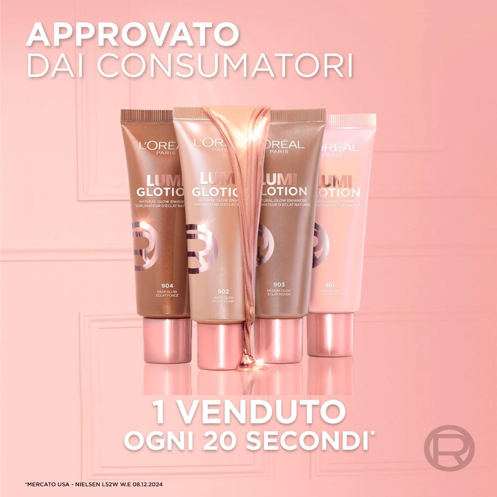 L'Oréal Paris Lumi Glotion Illuminante Liquido Illumina e Idrata Viso e Corpo Tonalità 902 Light Glow da 40ml + Revitalift Filler Crema Gel Viso Rimpolpante con Acido Ialuronico da 50ml