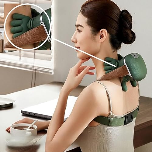 Miniatura 4 de Bionic - Masajeador térmico para alivio del dolor de cuello, hombros y espalda, masaje shiatsu de tejido profundo 4D con diseño de mano humana