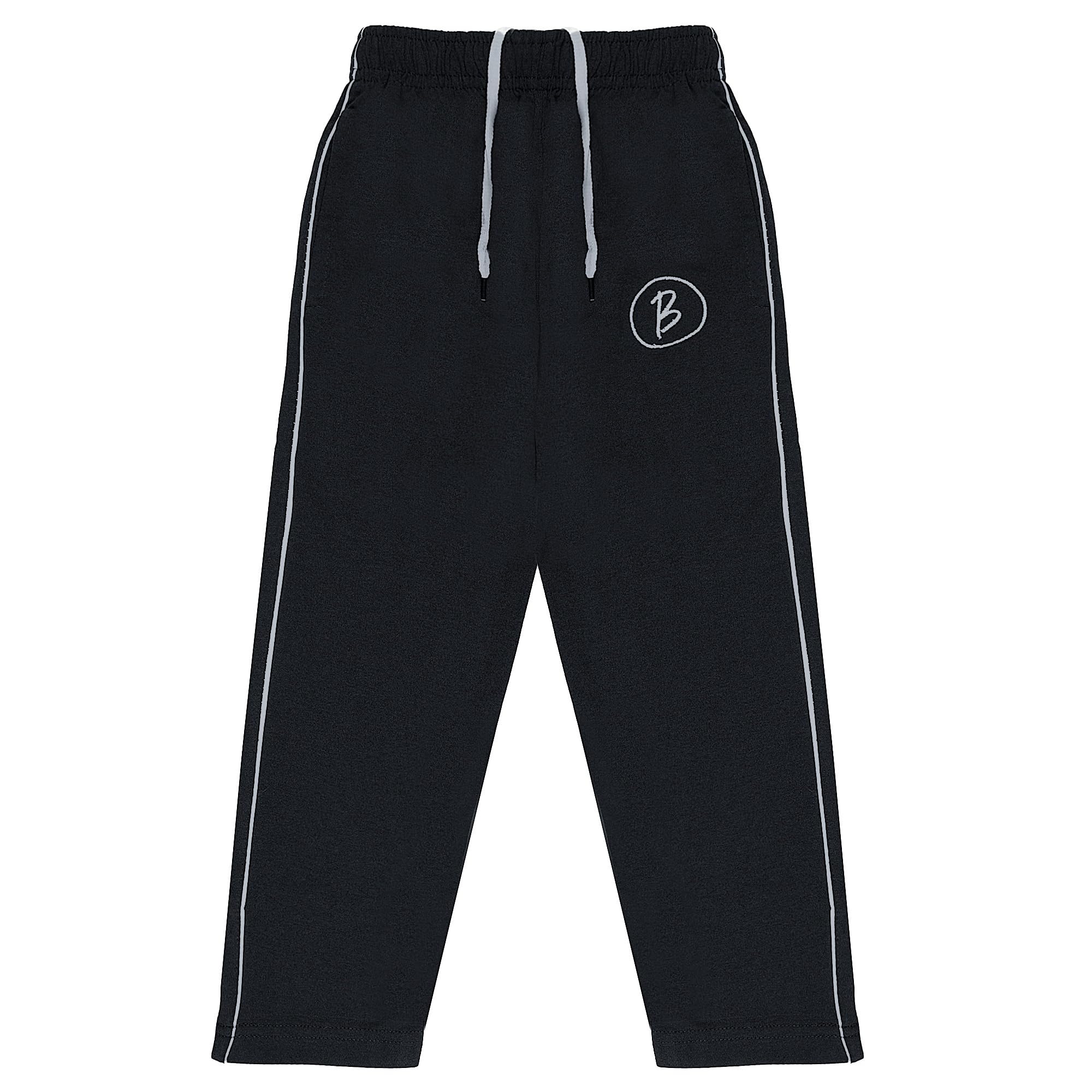 Btag Cotton Regular Fit Track Pants for Boys with Zip Pocket | Solid Full Length | Comfortable & Stretchable Lower | Plain Design | Walking, Travel, Nightwear, Summer, Casual Pants | (Pack of 1)-picture-32