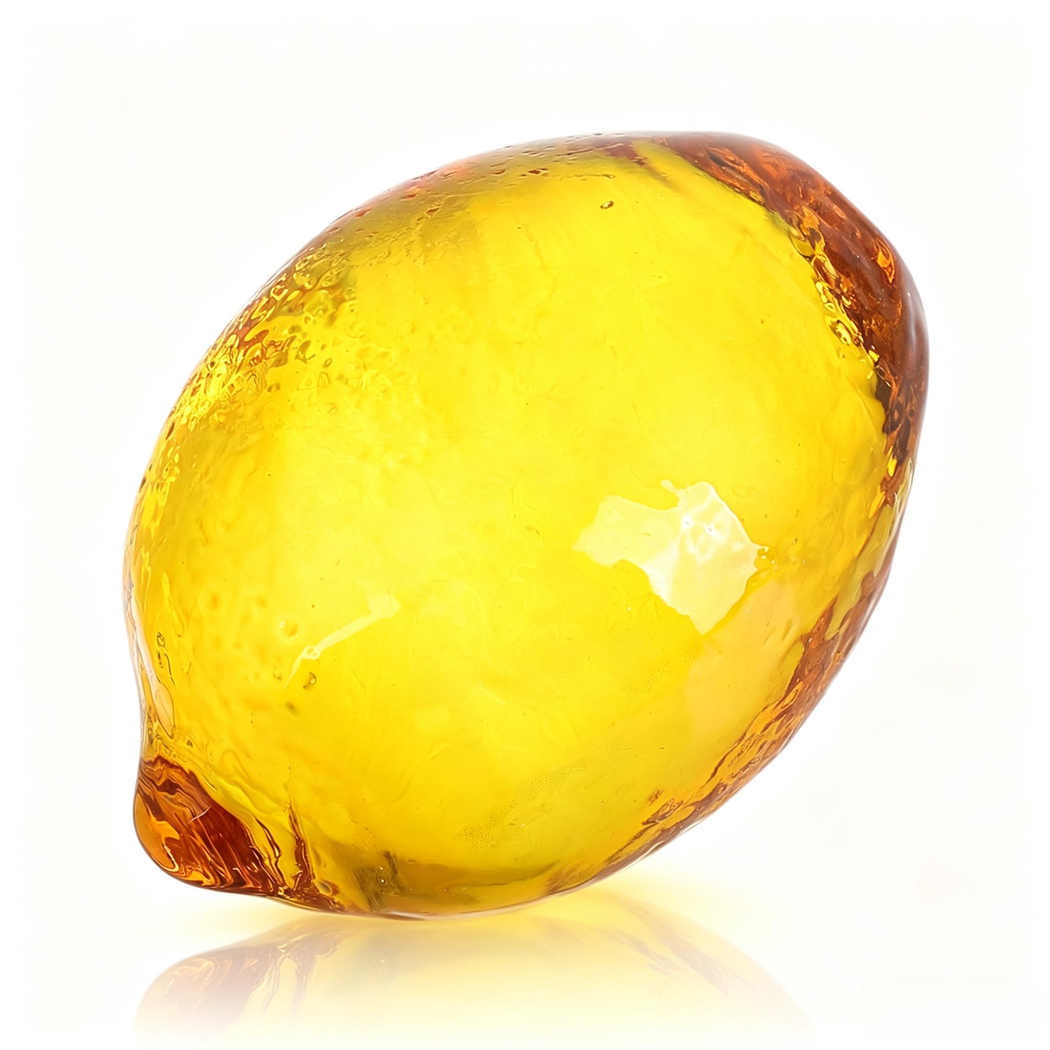 Tofficu Realistic Glass Sculpture, Simulation Fruit Table Ornament for Home Decor, Kitchen Centerpiece Decorative Fake for Food-themed Desktop Display