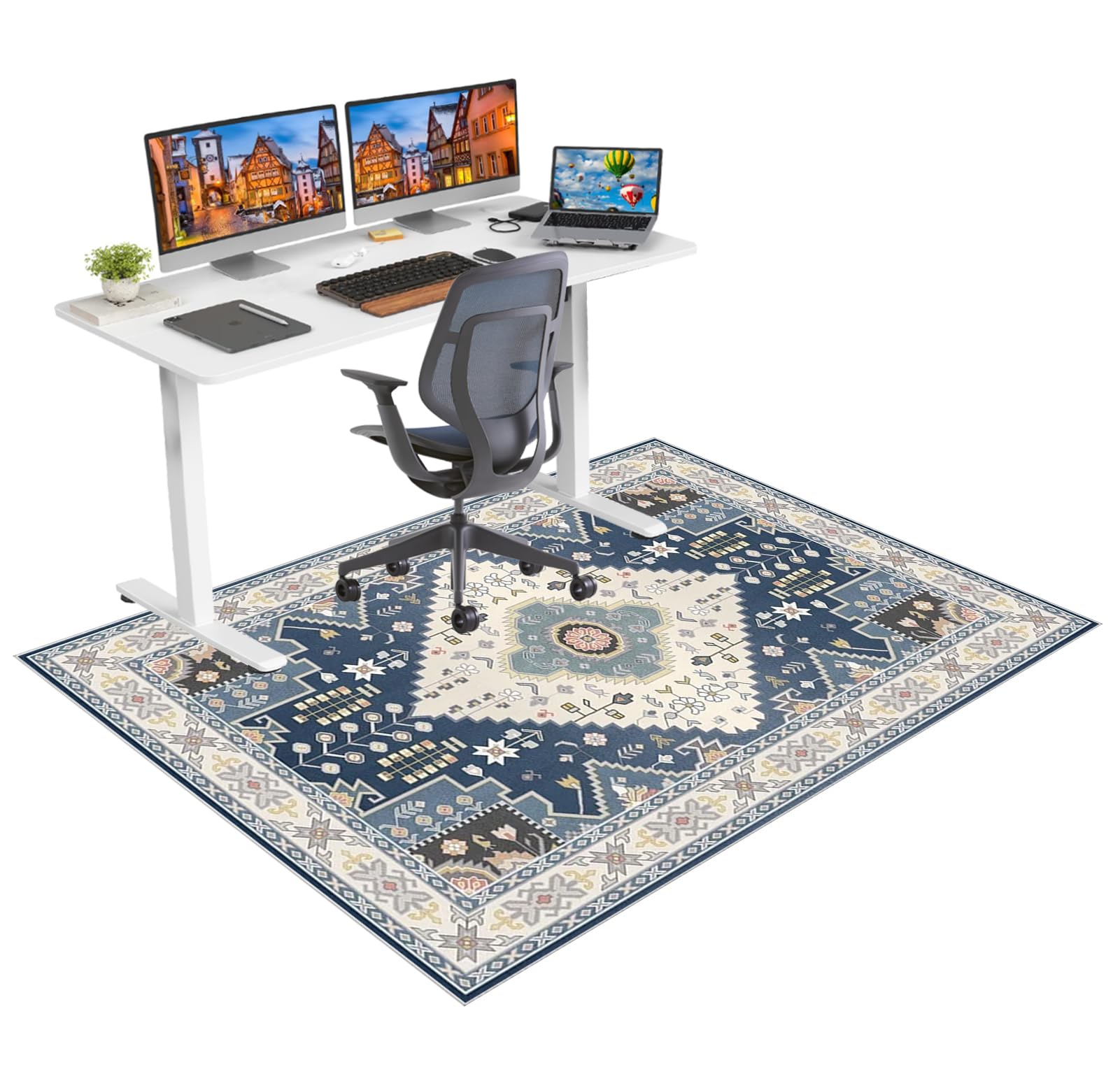 Office Chair Mat for Hardwood Floors Non Slip Computer Desk Chair Mat for Carpet Floor Protector Mat for Rolling Chair Gaming Chair Mat for Carpet Floor Mat for Office Chair Gaming Rug 160 x 200 cm
