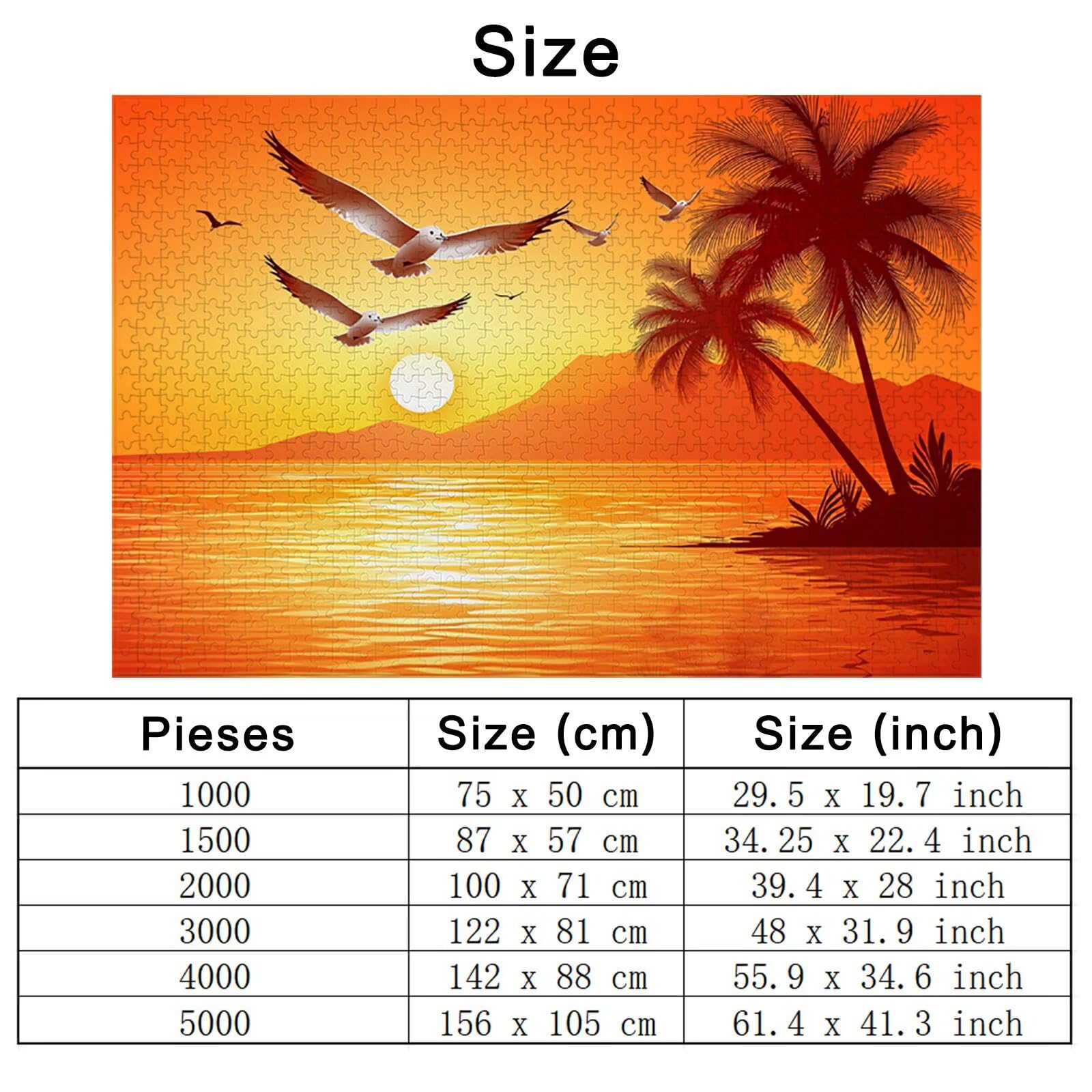 Puzzle dla dorosłych 4000, puzzle o zachodzie słońca dla dorosłych, układanki krajobrazowe, 4000 elementów, drewniane puzzle z wykwintnym pudełkiem, niemożliwe puzzle do dekoracji wnętrz, prezenty dla