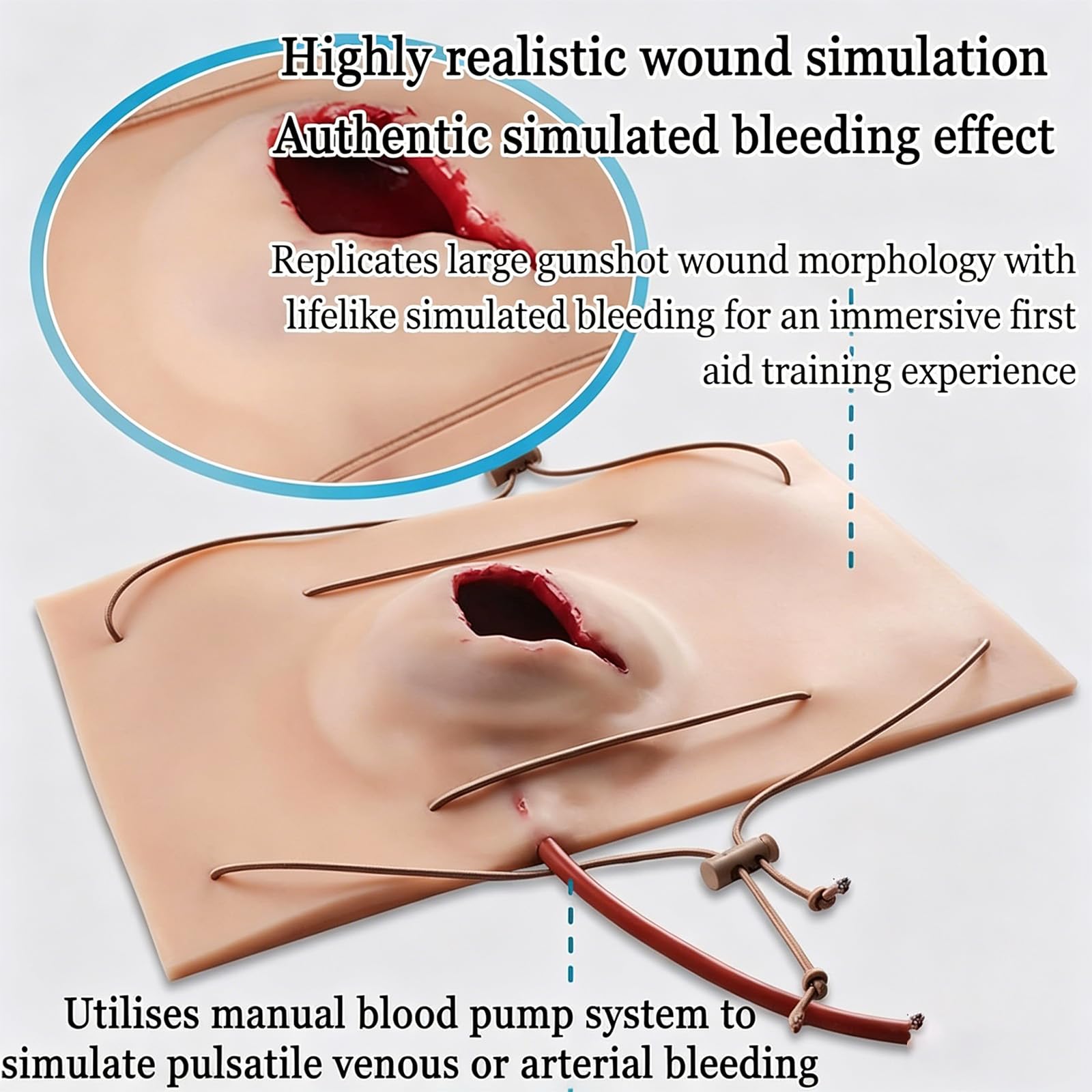 Simulatore di Medicazione delle Ferite, Manichino per Larresto delle Emorragie, Modello per La Medicazione delle Ferite E Il Controllo Dellemostasi per La Pratica del Primo Soccorso, Simulazione