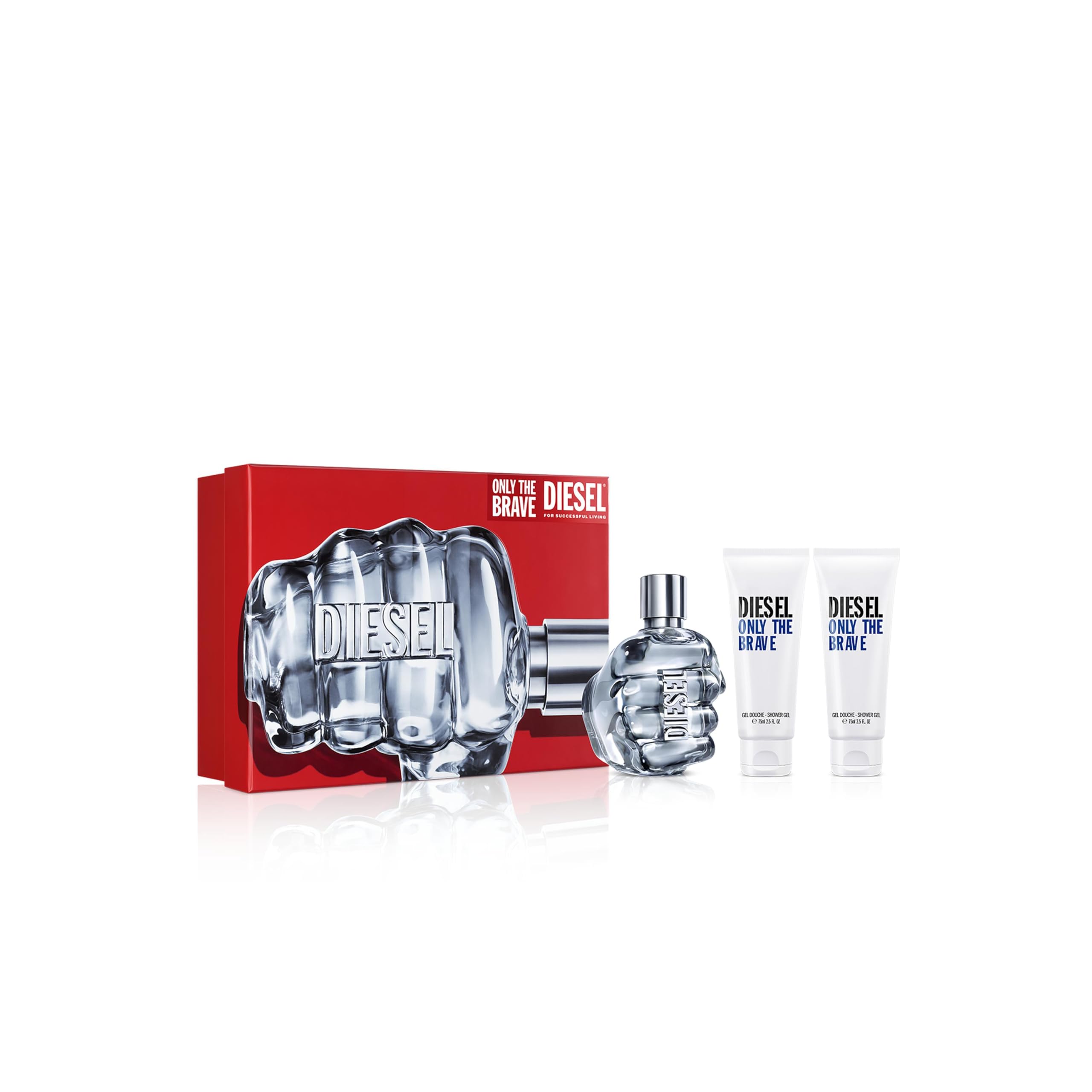 Diesel, Only The Brave, Eau De Toilette, Colonia fresca y poderosa para hombre, Limón fresco, acorde aromático de romero y de madera de ámbar, Perfume de lujo para hombre