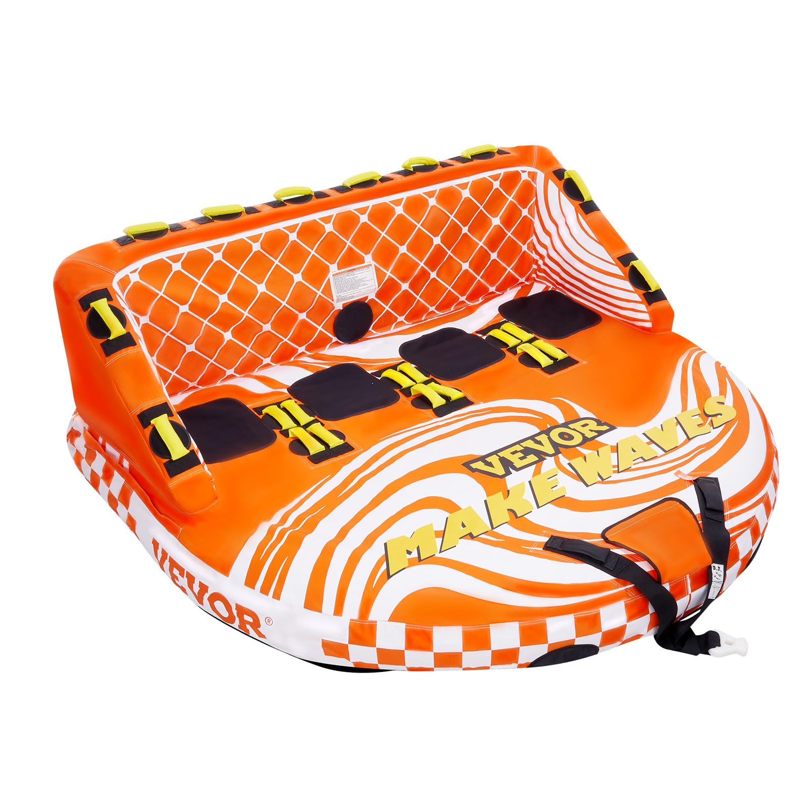 VEVOR Tubo Trainabile per Barche Capienza ca. 1-4 Persone Tappetino Gonfiabile per Barche attività Acquatiche Carico Max. 308kg, Tubo Trainabile per Sport Acquatici Gommone Gonfiabile Feste Nautica