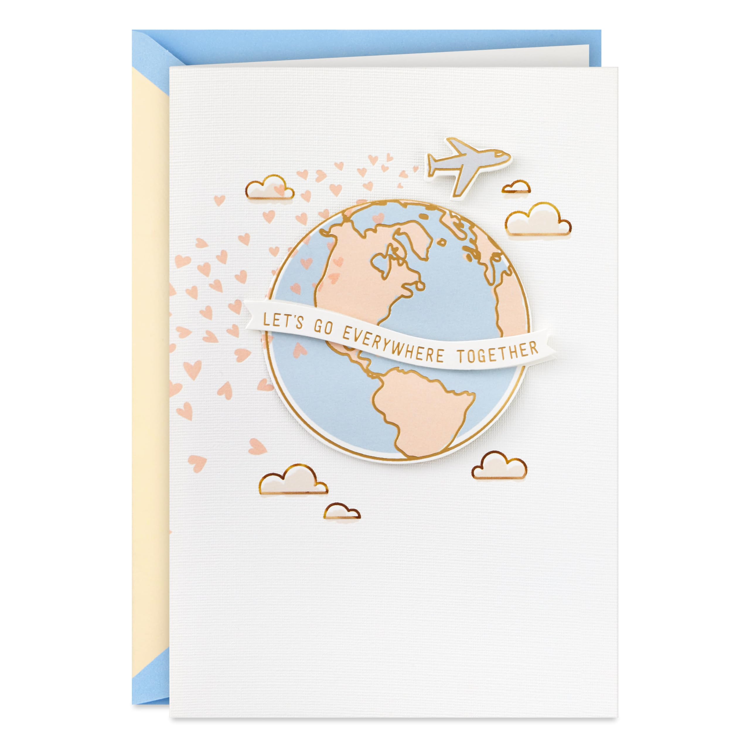 Signature Romantic Valentine's Day Card (Let's Go Everywhere Together) for Anniversary, Love, Romantic Birthday, Sweetest Day