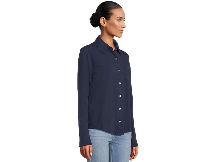 Garment Dye Tees - Long Sleeve Button Front Shirt with Collar - Image 3