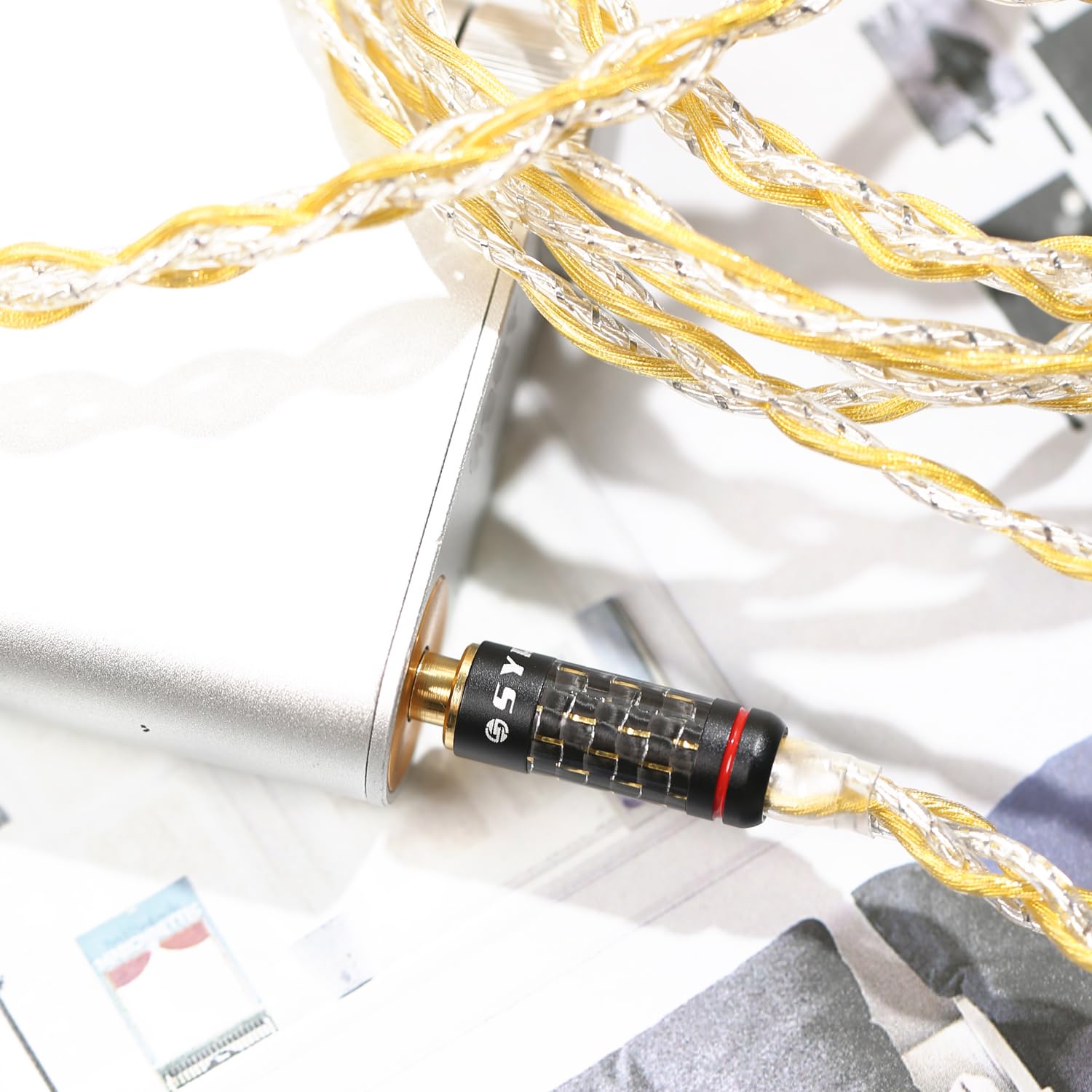 4.4mm to 4.4mm Balanced Headphone Adapter Amplifier Cable Compatible with WM1A, NW-WM1Z, PHA-2A, ZX300A for Home and Car Stereo Connections (4.4mm Male to 4.4mm Male, 12cm/0.4ft)