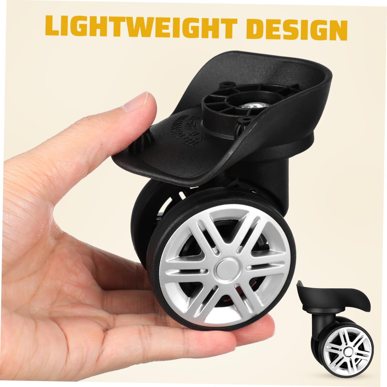 Kofferrollen ZubehöR - 2 Paar StrapazierfäHige Trolley RäDer GeräUscharme Und Flexibel FüR Verschiedene Koffer Modelle - 11X9.8X6Cm