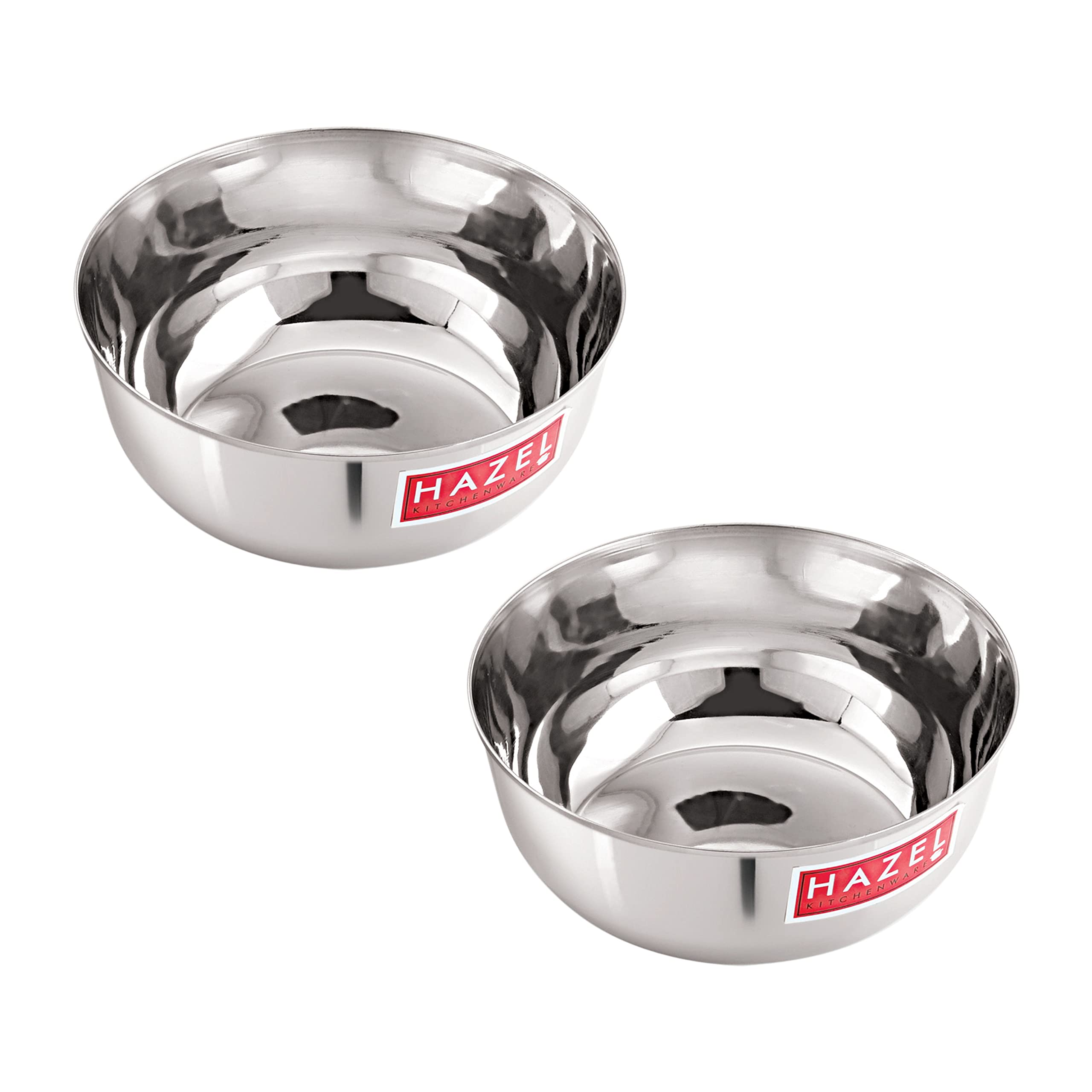 HAZEL Stainless Steel Serving Bowl Set | 600 ml Each Mixing Bowl for Cake Batter | Serving Bowl Set for Dinner Lunch | Steel Katori, Set of 2 (B0BBRZW9P5) Amazon Price History, Amazon Price Tracker