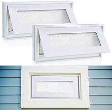 2 Pcs 16'' x 8'' Small Basement Windows White Vinyl Bathroom Window Shed Window Mobile Home Windows with Double Glazing Screen for Glass Block Cabins House Garage (Frosted Glass)