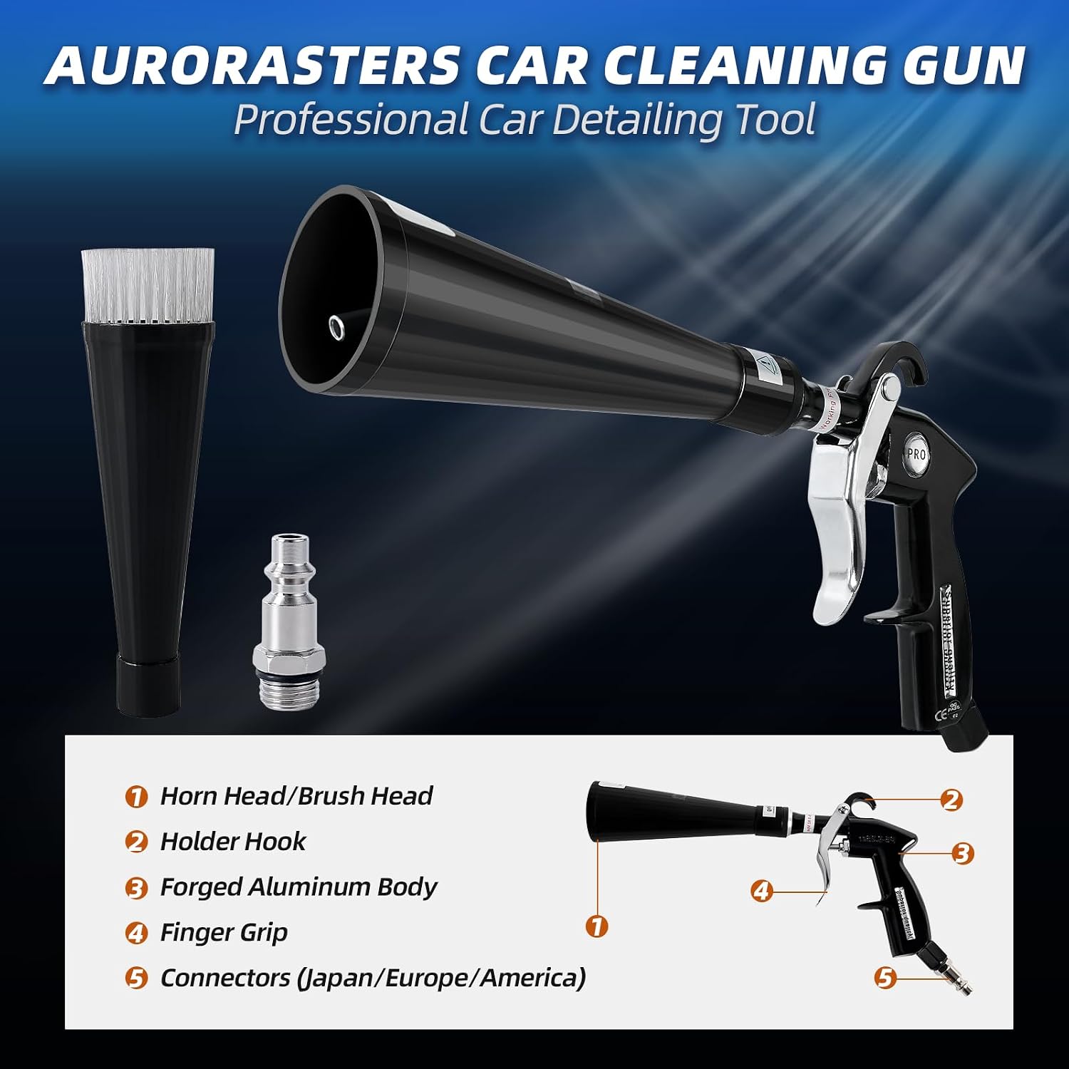 Tornado Car Cleaning Gun,Air Blow Gun Quickly Removes Surface Dirt and Dust image 5