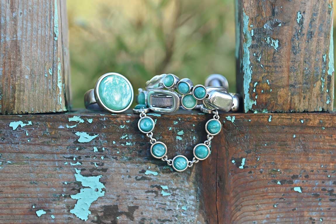 QOSS Armband LOIS silber schwarz