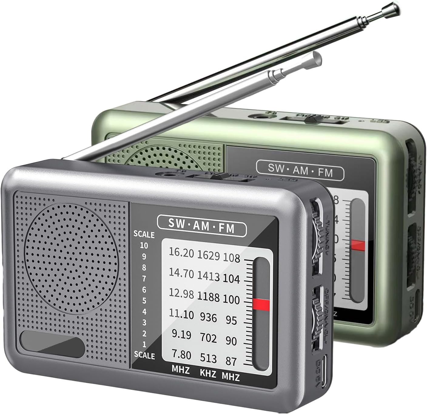 AM FM portable radios, emerge-ncy radio, AM FM short wave radios, audio equipment with excellent reception and a connector for headphones, multifunctional radios campaigning