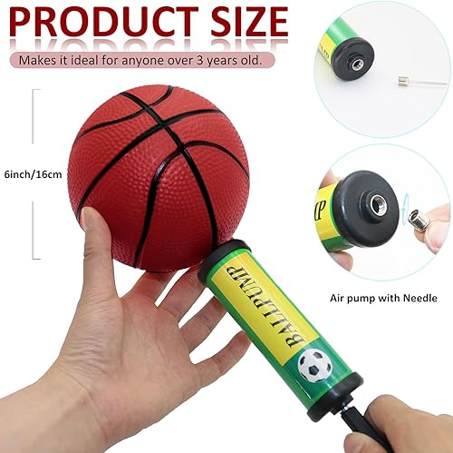 Miniatura 2 de Juego de mini pelotas de baloncesto a granel, pequeñas y suaves, baloncesto pequeño de PVC para colocar sobre la puerta, juegos de aro de