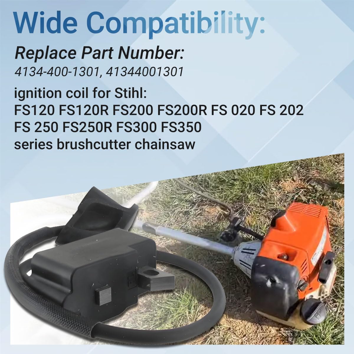 Bobina De Encendido Para Motosierras STIHL FS120, FS200, FS250, FS300, FS350 Y Más (ref. 4134 400 1301)