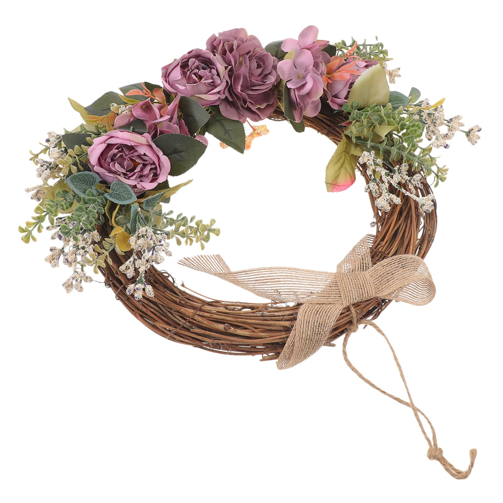POPETPOP 2pezzi Ghirlanda Decorativa Stile Europeo Con Fiori Artificiali Di Peonia Decorazione Per Porta Festività e Matrimonio Realizzata Materiale Setosa Resistente e Durevole