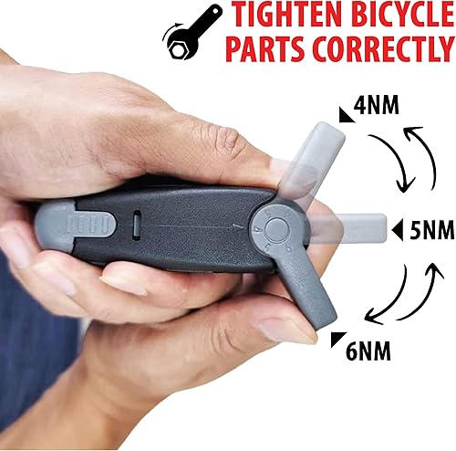 Miniatura 8 de Skwiki - Llave dinamométrica ajustable para bicicleta, 4, 5, 6 Nm, incluye brocas hexagonales de 3, 4, 0.197 in y 25 herramientas en T, herramienta