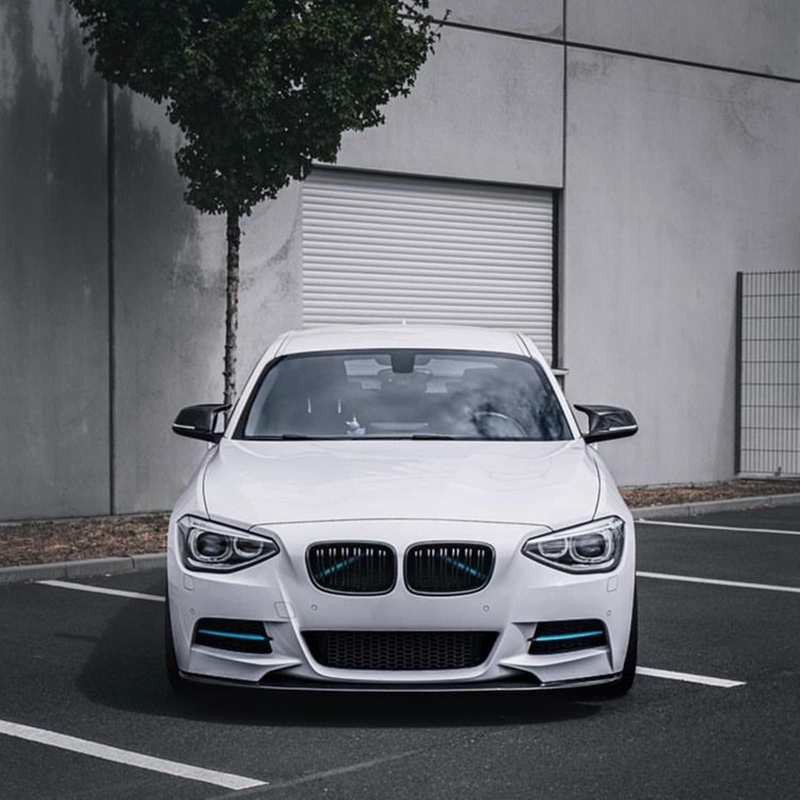 Auto Becquets Avant pour BMW 1 Series F20 F21 M 2011-2015,Lame Pare-Choc Avant Voiture Diffuseur Becquet, Gloss Black