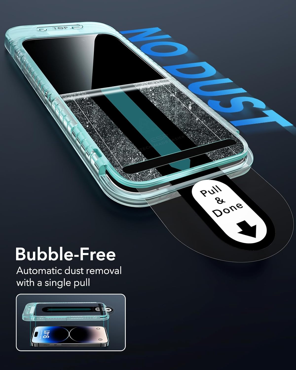 ESR 3 Pack for iPhone 14 Pro Max Privacy Screen Protector, Anti-spy Tempered-Glass Privacy Screen Protector with Flawless Fit Tray - Image 5