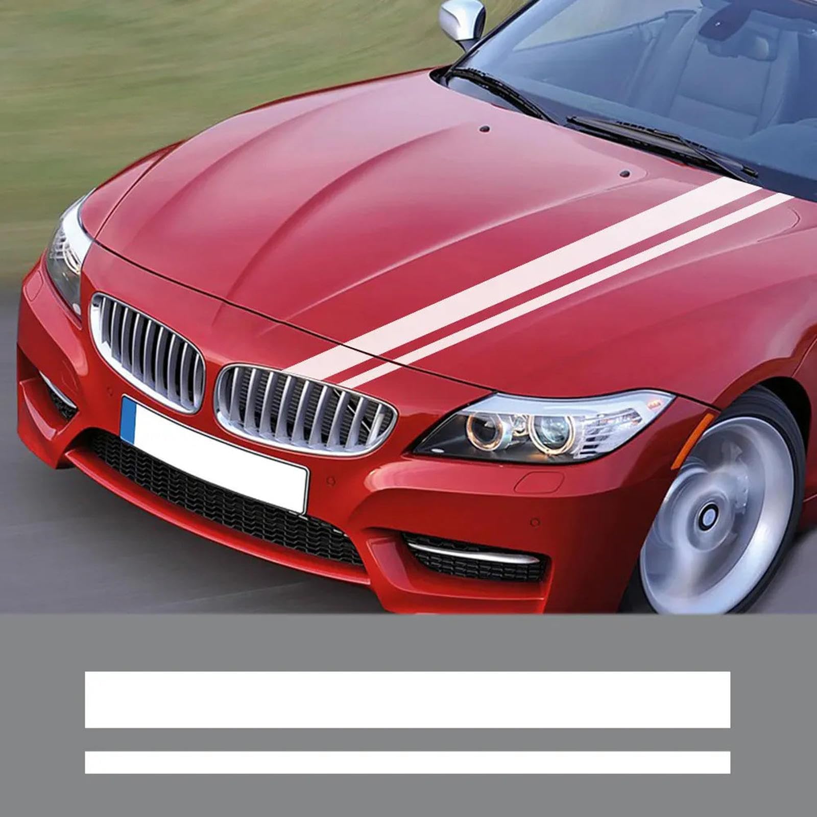 Uniwersalna naklejka na maskę samochodu Klasyczne paski Grafika Stylizacja Naklejki z folii winylowej Auto Body DIY Dekoracja Akcesoria tuningowe