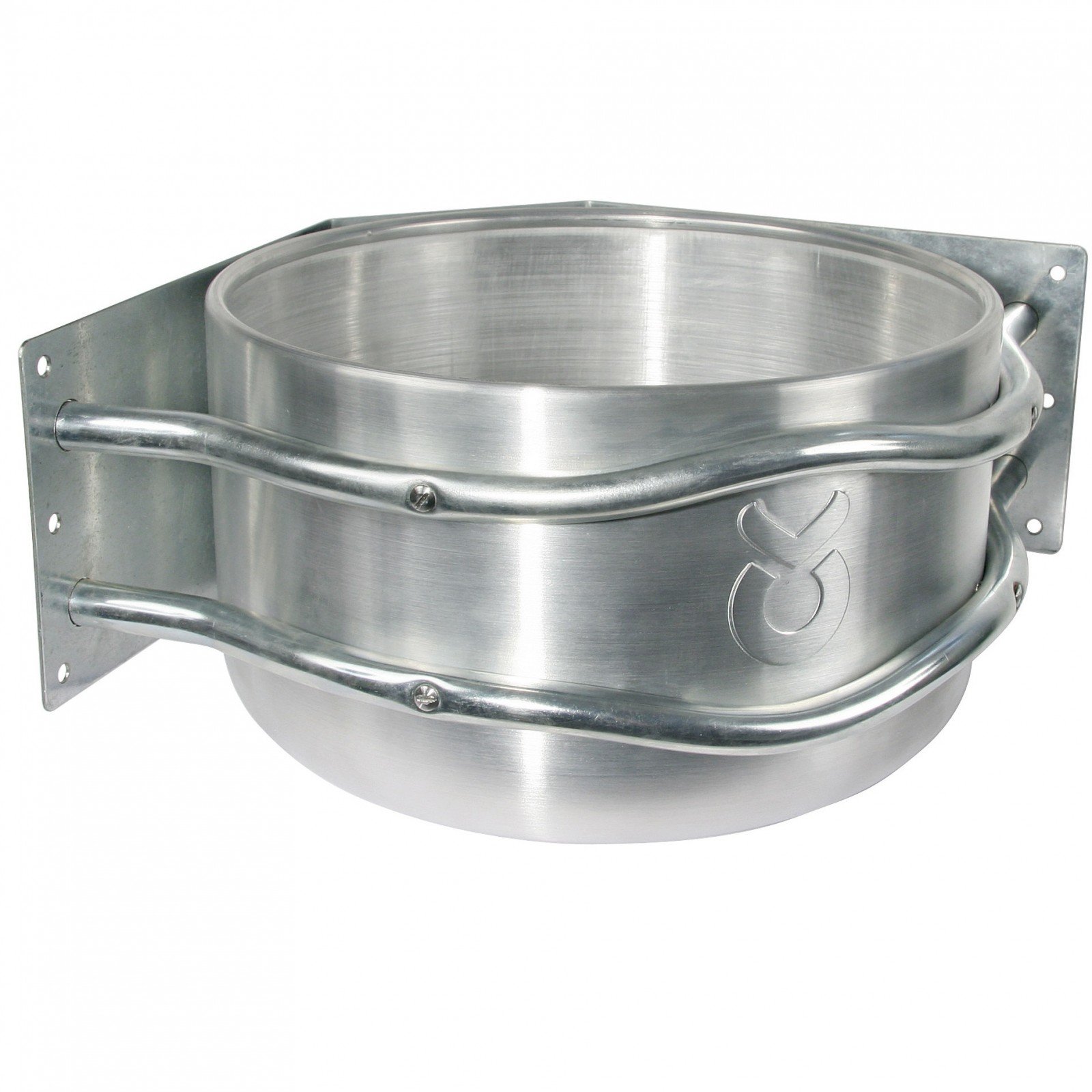 Kerbl 32496 Aluminium Feeding Trough approximately 18 Litres Corner Mount with Drain