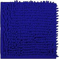 Vista 1 de Alfombra escolar de chenilla, 100% microfibra, con parte trasera antideslizante para decoración de casillero (azul, 10 x 10 pulgadas)