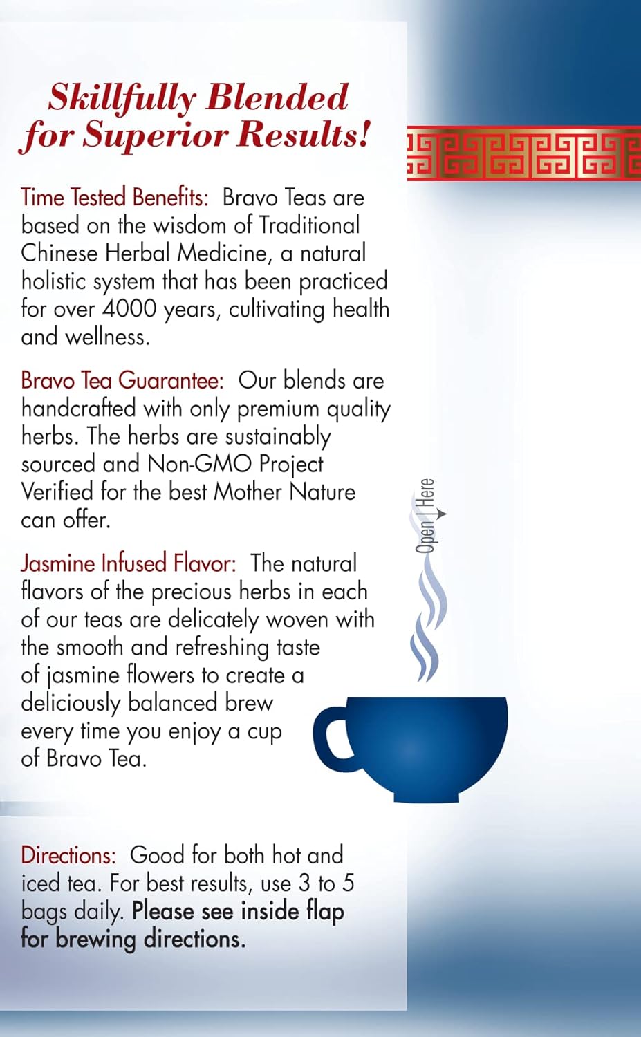 Bravo Tea Healthy Eyes Herbal Tea Caffeine Free, 20 Tea Bags, 6 Count