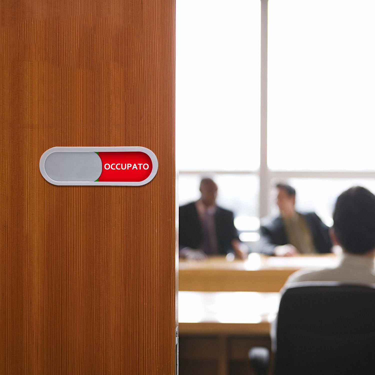 Andchi 2pcs LIBERO OCCUPATO Cartelli scorrevoli Autoregistrazione Cartello per porta Cartello ufficiale per ufficio Per uffici e altri luoghi pubblici