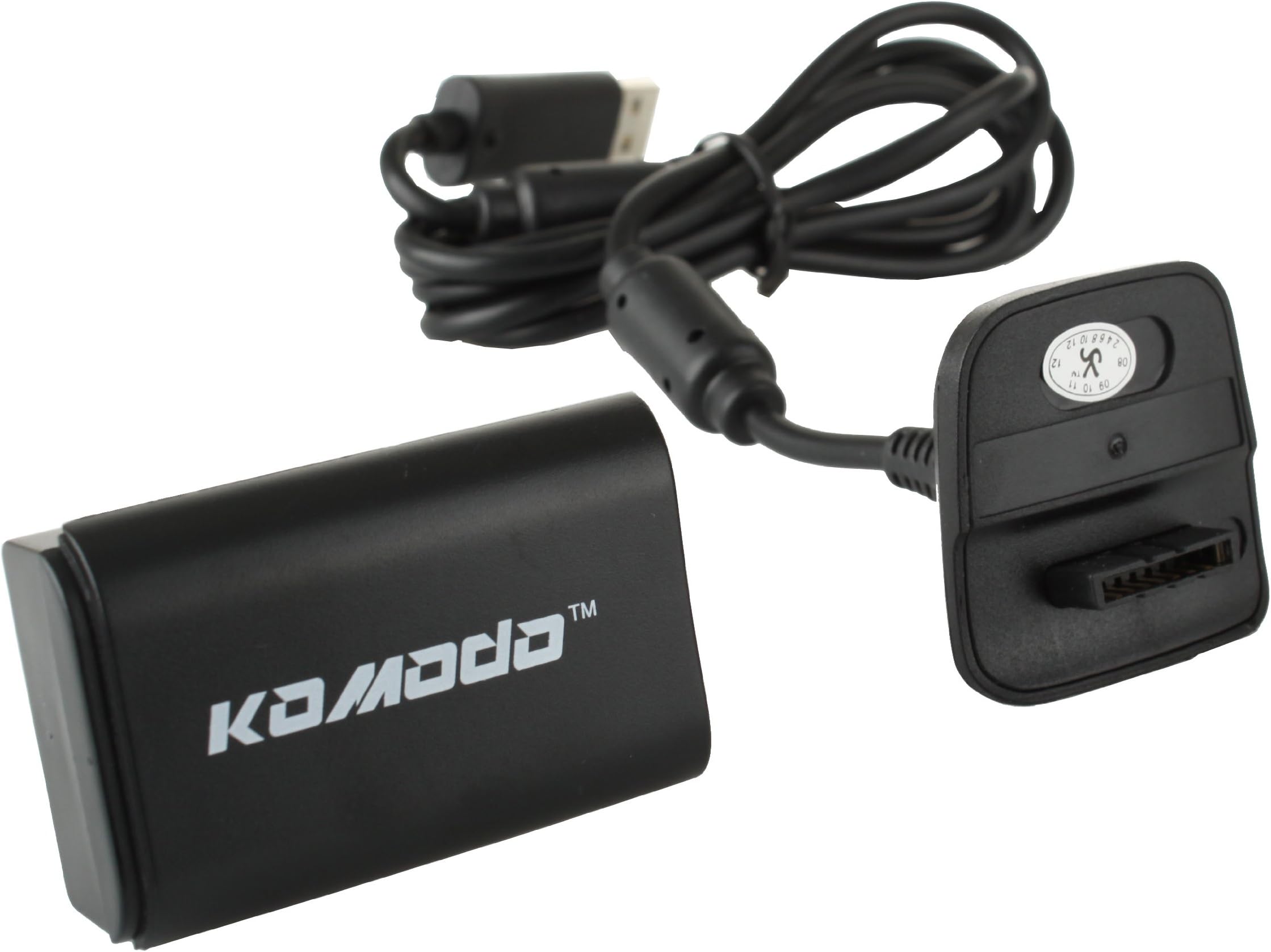 KMD Xbox 360 Komodo Play and Charge Pack Black