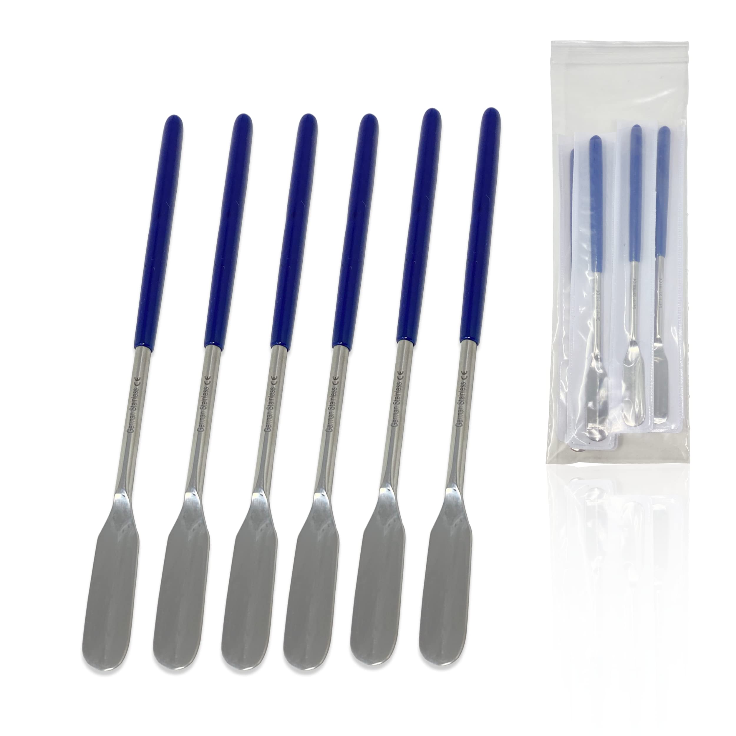 Stainless Steel Lab Spatula with Flat Square/Spoon Ends - 9 in. (6PK) — Amazon image 2