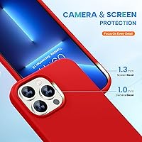 Vista 221 de Miracase Funda diseñada para iPhone 13 Pro Max con protector de pantalla, [forro de microfibra suave antiarañazos], funda protectora de silicona
