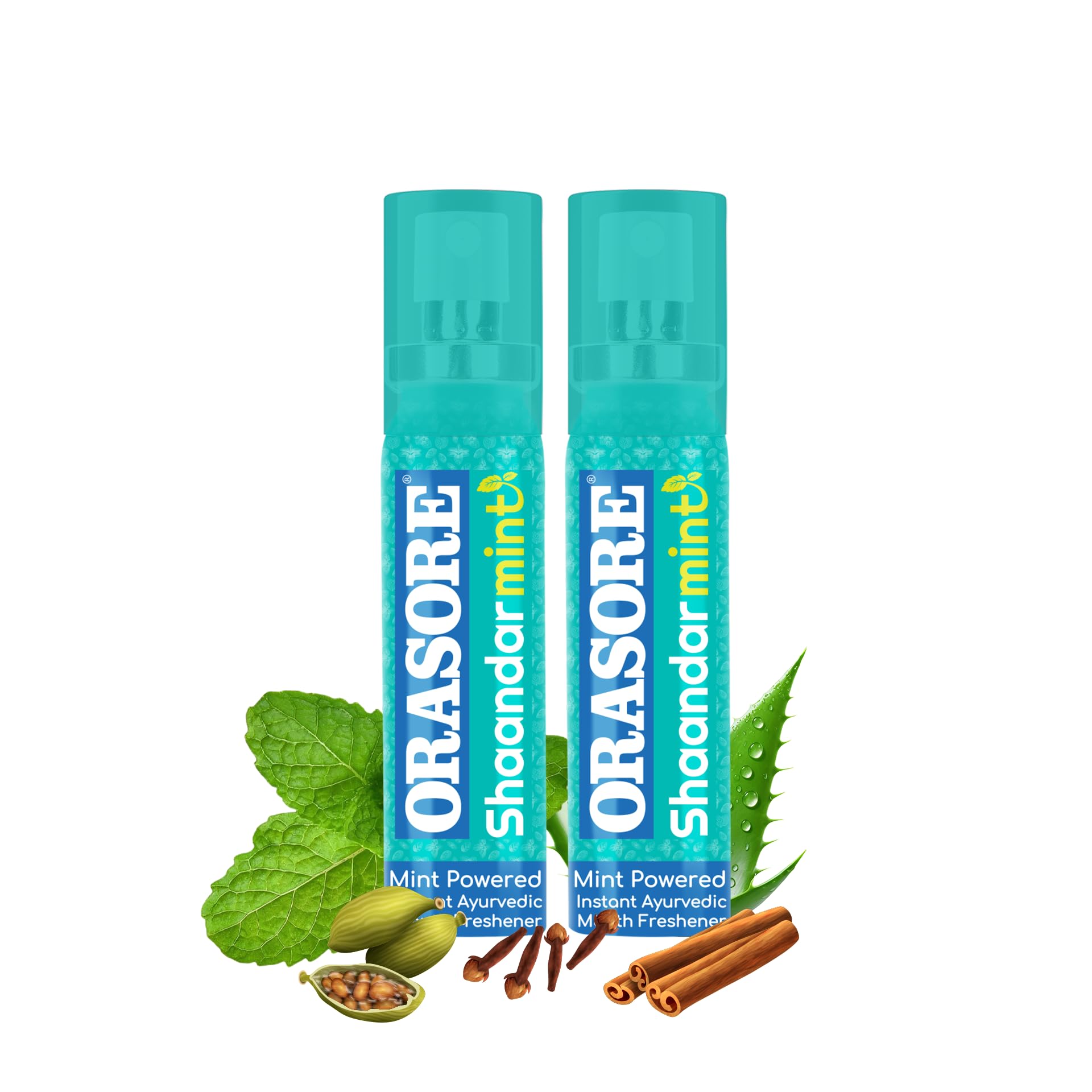 Shaandar Mint Instant Mouth Freshener Spray by Orasore | Amazing Cool Breath Freshening with Zero Calories & Anti Bacterial Protection | 15g (Pack of 2)-picture-22