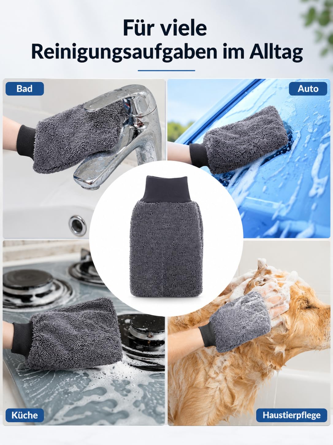Ultra Wipes Trockenhandschuh aus Mikrofaser，4pcs