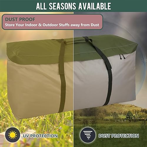 Miniatura 2 de Rachmi Bolsa de almacenamiento para cojines de 60 pulgadas con cremallera cubierta y asa acolchada, bolsa de almacenamiento para árbol de Navidad