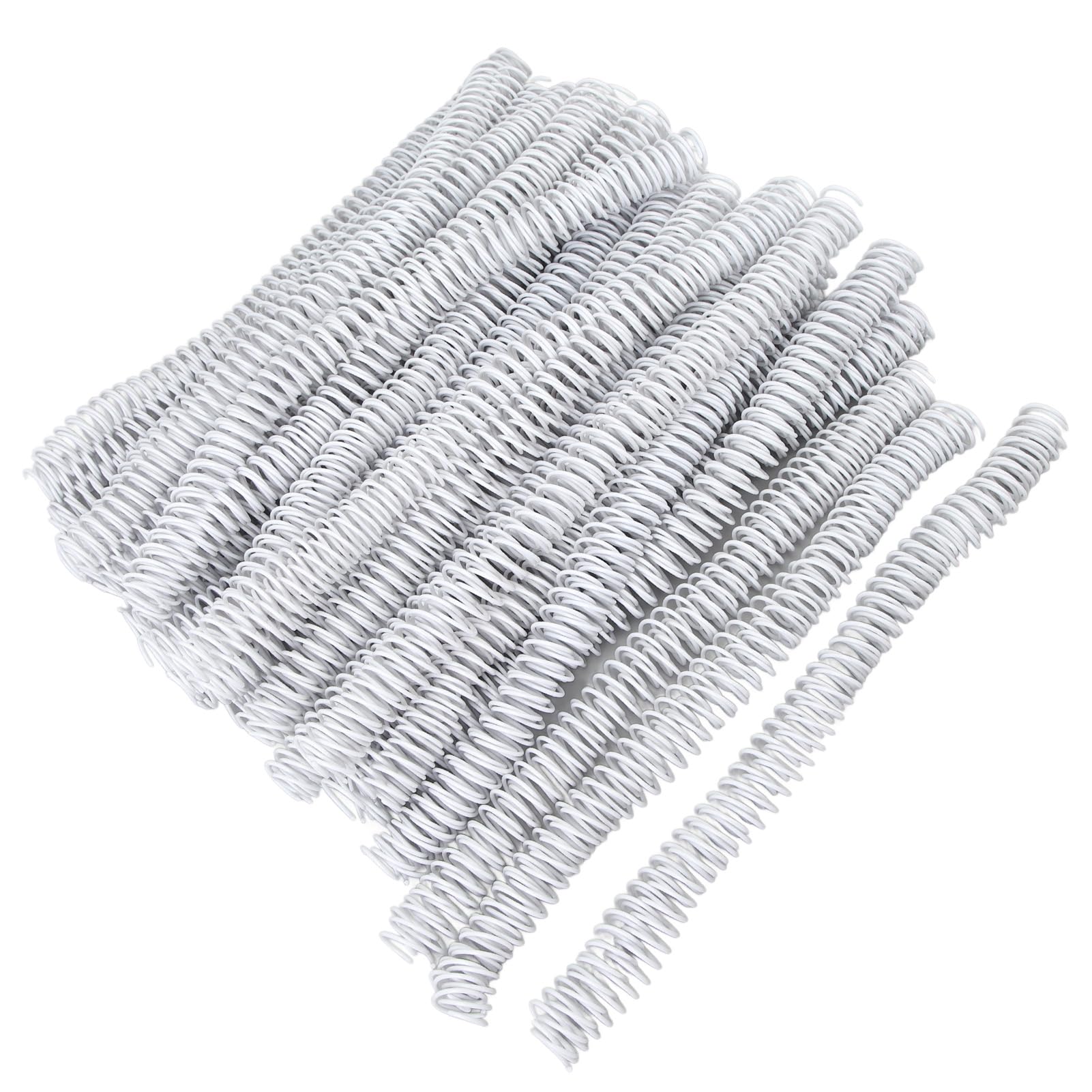 Bobine di rilegatura a spirale da 16 mm, dorso di pettini di rilegatura in plastica da 100 pezzi, bobine di rilegatura con passo 4:1 per carta A4, dorso di rilegatura a spirale in (Bianca)