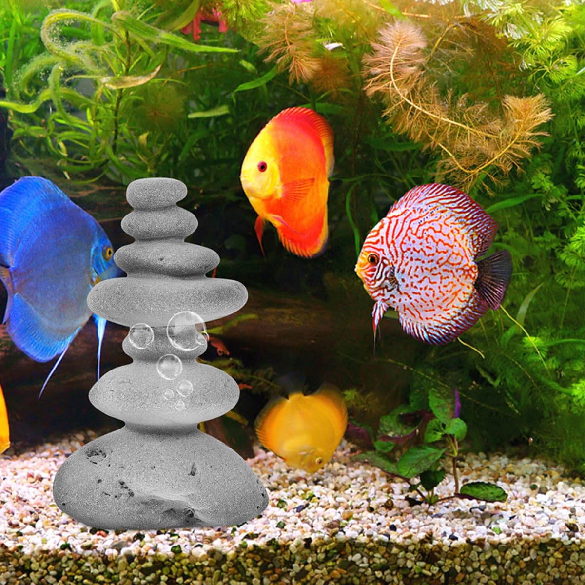 SHERCHPRY Zen Steine Kreative Steinskulpturen aus Stein mit Lebensechtem Design 3 Stück Praktische Gartendekoration für und Aquarium für Entspannendes Yoga Zubehör