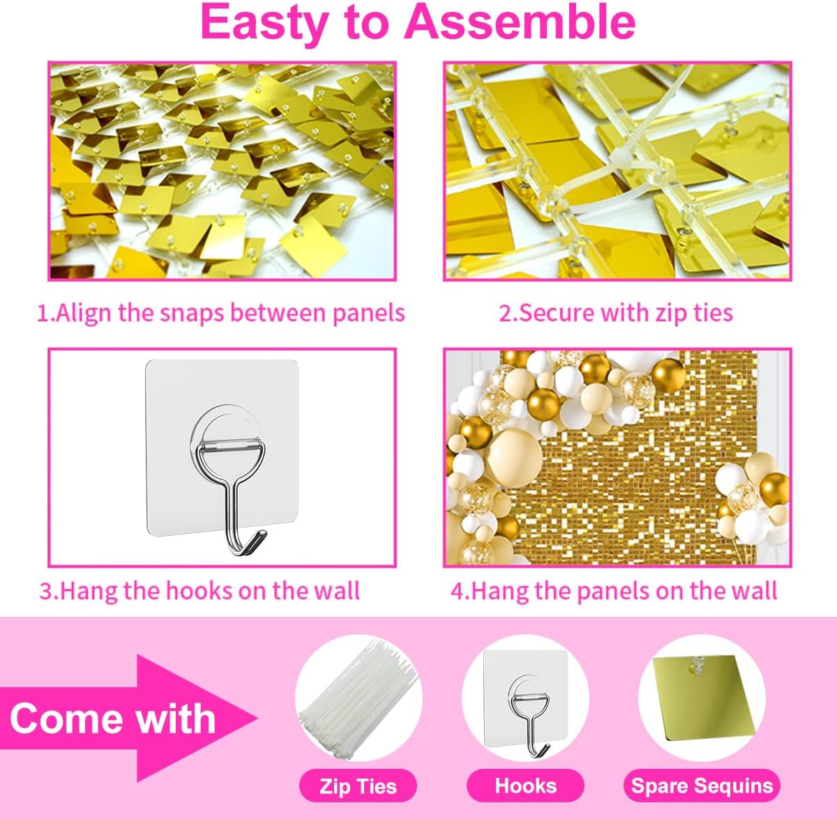 6pcs Iridescent Laser Foil Fringe Curtains Gradient Sequins Foil Curtain Backdrop Birthday Streamers Photo Props Background Wedding Party Decoration, Blue