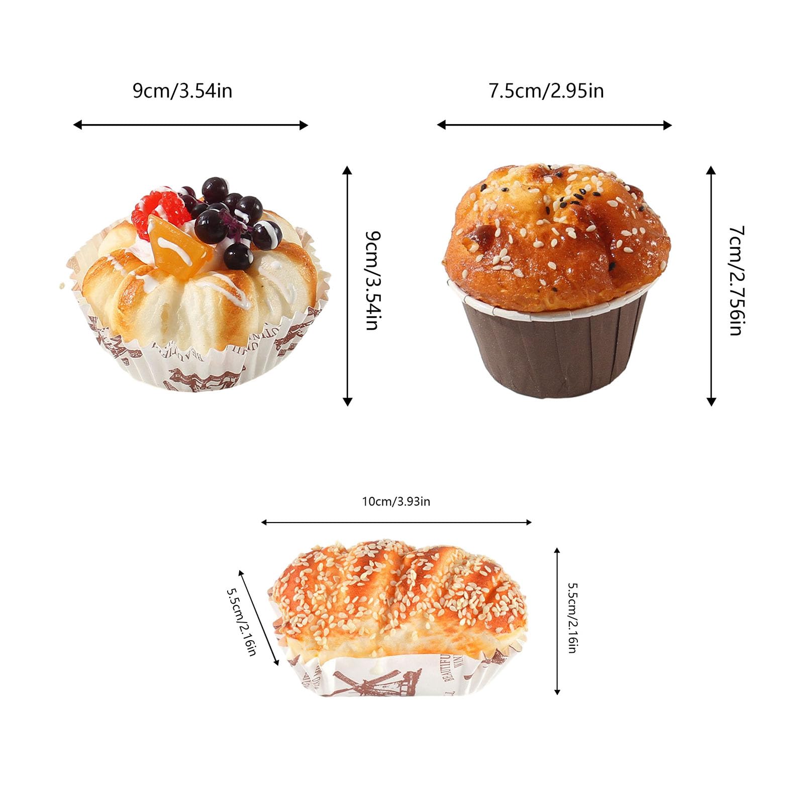 6 Cupcake Finti Per Decorazione - Perfetti Per Feste E Matrimoni - Foto 2