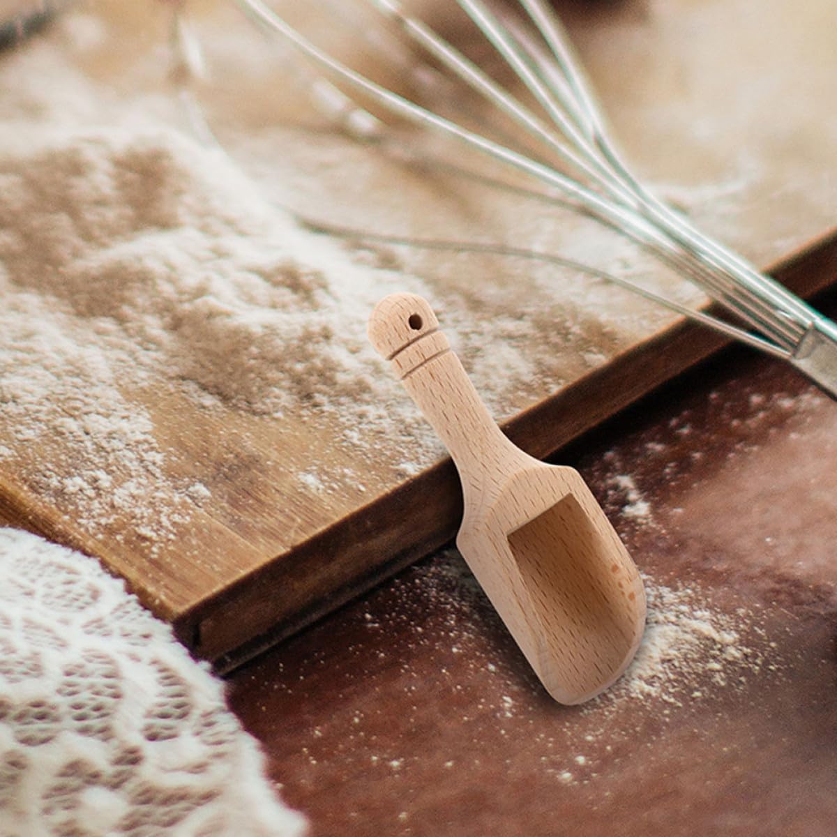 10pcs Wooden Salt Spoons for Bath Salt and Milk Powder